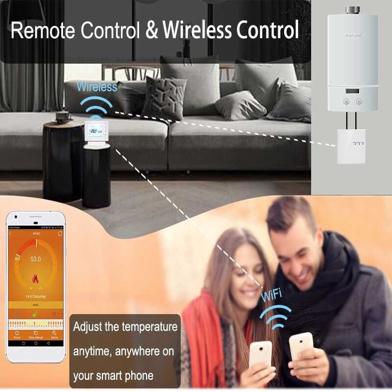 Termostat smart wireless BEOK BOT306RF-WiFi incalzire gas Termostat smart wireless BEOK BOT306RF-WiFi incalzire gas